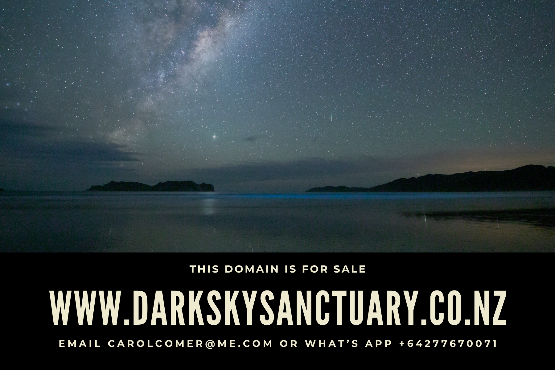 Dark Sky Sanctuary Domain For Sale